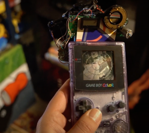 Game Boy Camera Ecto Cam in use